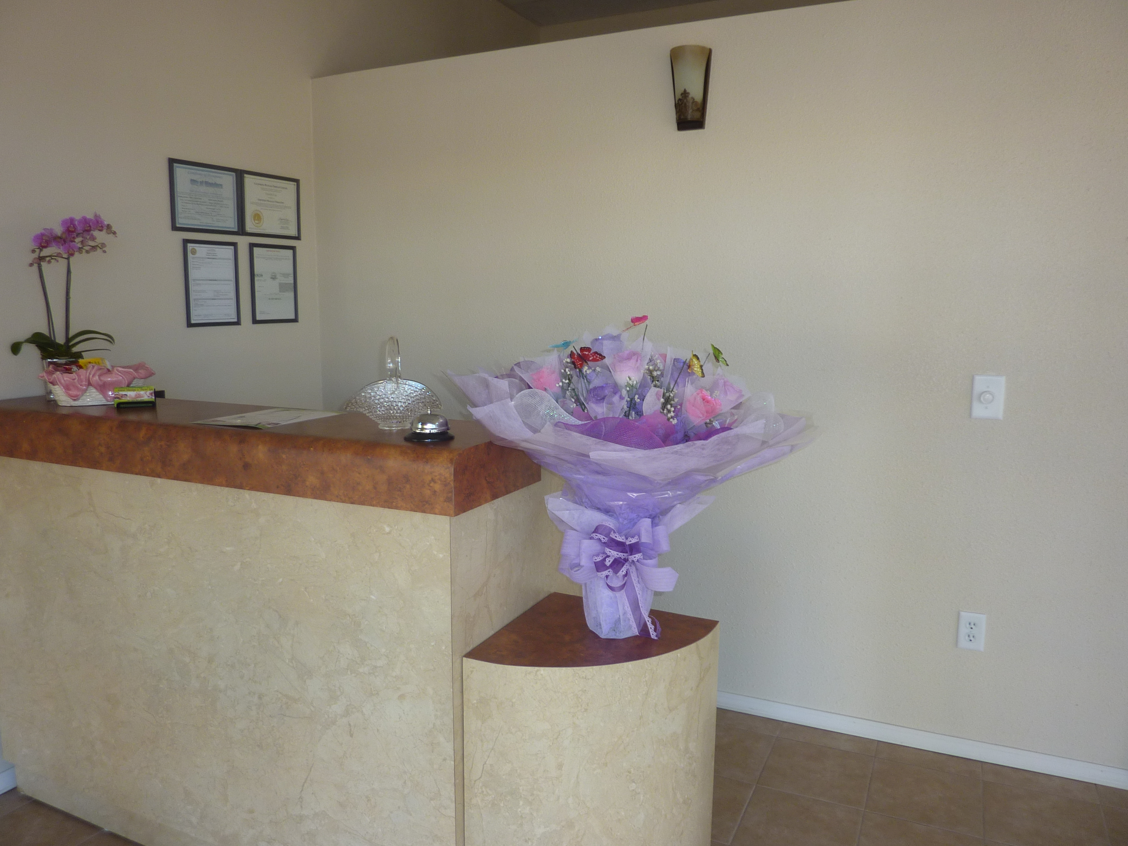 Grand Massage and Facial Spa lobby seating area